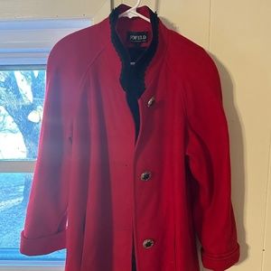 Jofeld Vintage Red Peacoat